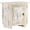 vidaXL Table de chevet Blanc 50x30x50 cm Bois de manguier massif