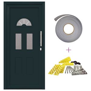 vidaXL Porte Frontale 110 x 210 cm PVC Anthracite