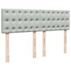 vidaXL Cadre de lit ottoman et matelas gris clair 140x190 velours