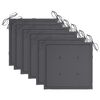 vidaXL Chaises de jardin empilables avec coussins lot de 6 Teck solide