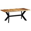 vidaXL Table &agrave; manger 180x90x75 cm Bois massif