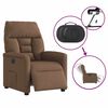 vidaXL Fauteuil inclinable &eacute;lectrique Marron Tissu