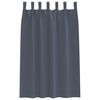 vidaXL Rideaux occultants avec anneaux 2 pcs Anthracite 175 x 140 cm