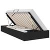 vidaXL Cadre de lit ottoman avec stockage Noir 90 x 190 cm tissu