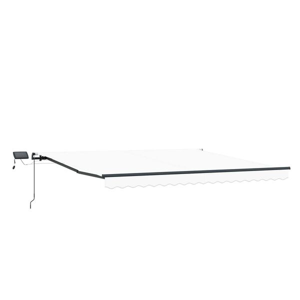 vidaXL Auvent R&eacute;tractable Blanc 450 &times;300 cm tissu