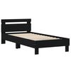 vidaXL Cadre de lit sans matelas avec lumières LED noir 75x190 cm