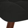 vidaXL Chaise &agrave; bascule avec tabouret en velours noir