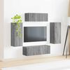 vidaXL Ensemble meuble TV 4 pcs Gris Sonoma Bois d'ing&eacute;nierie