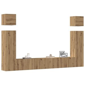 vidaXL Ensemble de meuble TV mural 6 pcs ch&ecirc;ne artisanal
