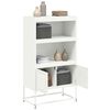 vidaXL Buffet haut blanc 68,5x38,5x123,5 cm acier