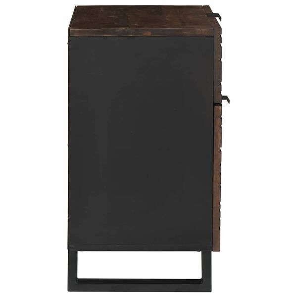 vidaXL Cabinet de chevet Noyer 50 x 33 x 60 cm Bois d'acacia massif