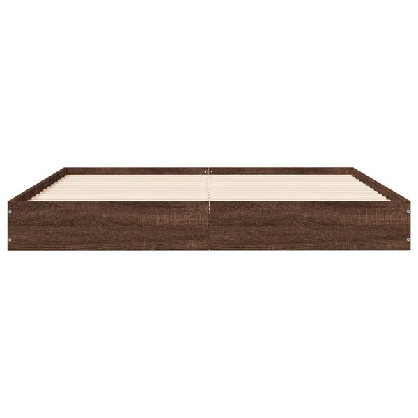 vidaXL Cadre de lit sans matelas ch&ecirc;ne marron 140x200 cm