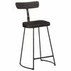 vidaXL Tabourets de bar lot de 2 noir 49x43x88 cm bois manguier massif