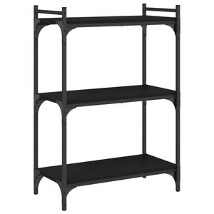vidaXL Biblioth&egrave;que &agrave; 3 niveaux noir 60x30x86 cm bois d'ing&eacute;nierie