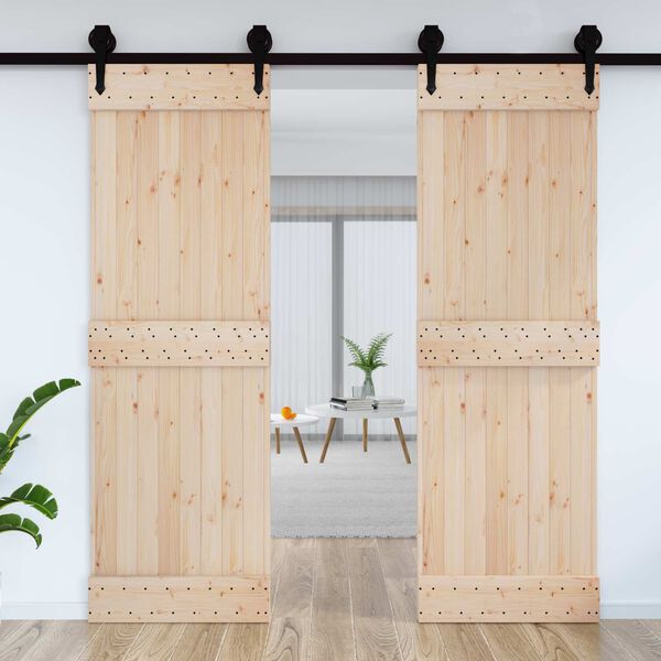vidaXL Porte NARVIK Naturel 70 x 210 cm Bois de pin massif