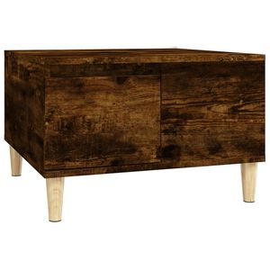 vidaXL Table basse ch&ecirc;ne fum&eacute; 55x55x36,5 cm bois d'ing&eacute;nierie