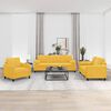 vidaXL Ensemble de canap&eacute;s 3 pcs coussins d&eacute;coratifs et coussins Jaune