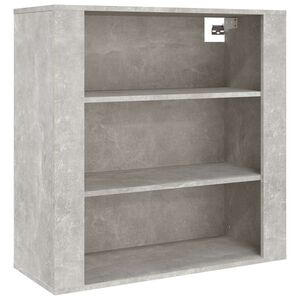 vidaXL Armoire murale Gris b&eacute;ton 80x33x80 cm Bois d'ing&eacute;nierie