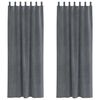 vidaXL Rideaux occultants 2 pcs Gris clair 140 x 245 cm Velours