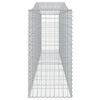 vidaXL Paniers &agrave; gabions arqu&eacute;s 6 pcs 400x50x100/120 cm Fer galvanis&eacute;