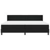 vidaXL Lit &agrave; ressorts avec matelas Noir 200 x 200 cm Polyester