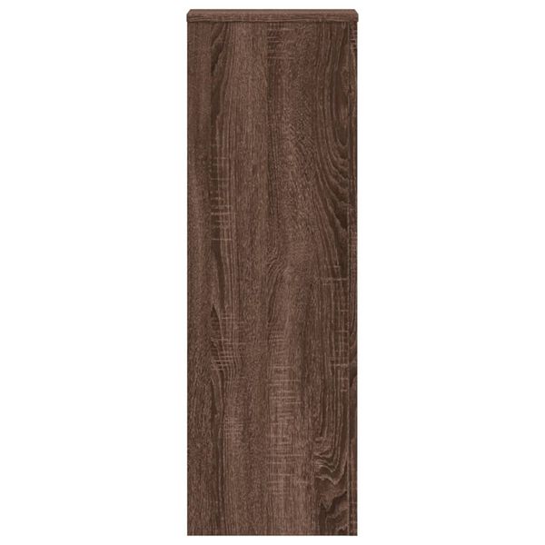 vidaXL Supports pour plantes 2 pcs ch&ecirc;ne marron bois d'ing&eacute;nierie