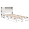 vidaXL Lit biblioth&egrave;que sans matelas blanc 90x190 cm bois massif
