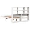 vidaXL Lit biblioth&egrave;que sans matelas blanc 140x190 cm bois pin massif