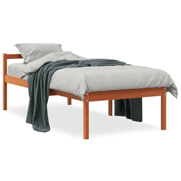 vidaXL Lit pour personne &acirc;g&eacute;e sans matelas 90x190 cm bois pin massif