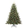 vidaXL Sapin de Noël artificiel Vert 210 cm PVC, métal et plastique
