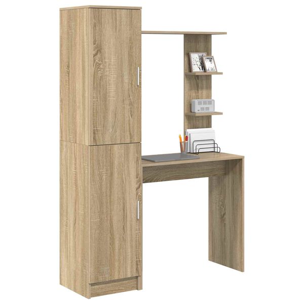 vidaXL Bureau 2 pcs Ch&ecirc;ne Sonoma