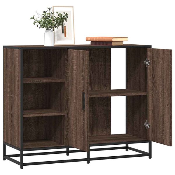 vidaXL Buffet ch&ecirc;ne marron 92x35x76 cm Bois d'ing&eacute;nierie