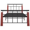 vidaXL Cadre de lit sans matelas métal bois de chêne massif 100x200 cm