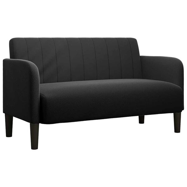 vidaXL Canap&eacute; causeuse noir 109 cm velours