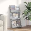 vidaXL &Eacute;tag&egrave;re &agrave; magazines avec &eacute;tag&egrave;re Gris b&eacute;ton 51 x 11 x 102 cm