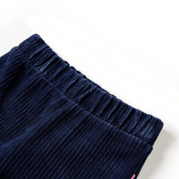 Pantalons pour enfants velours c&ocirc;tel&eacute; bleu marine 116