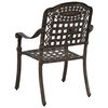 vidaXL Chaise de jardin 2 pcs Bronze 55 x 56,5 x 91cm Aluminium