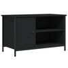 vidaXL Meuble TV Noir 80x40x50 cm Bois d'ing&eacute;nierie