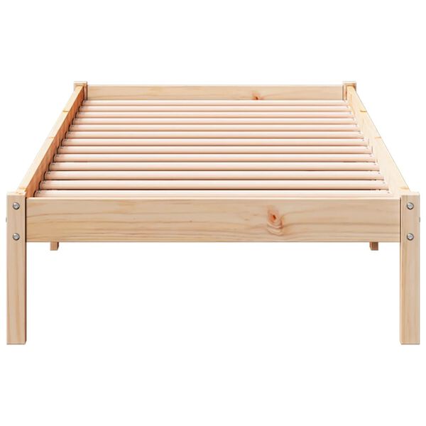 vidaXL Cadre de lit extra long sans matelas 100x210 cm bois massif pin