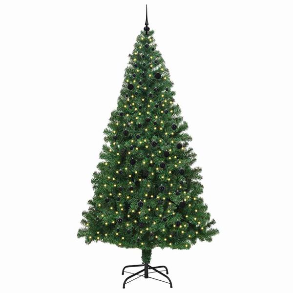 vidaXL Sapin de No&euml;l artificiel Vert 240 cm PVC, Acier et Plastique