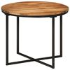 vidaXL Table basse 55x55x45 cm bois massif acacia et fer
