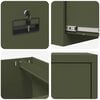 vidaXL Cabinet de Dossier avec tiroir Vert olive 44 x 50 x 106.5 cm
