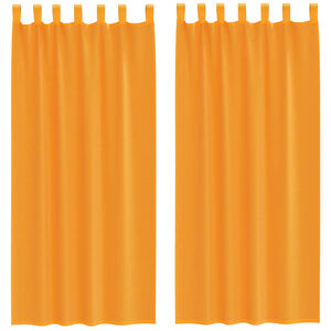 vidaXL Rideaux en voile avec boucles 2 pcs orange 140x225 cm