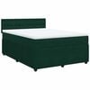 vidaXL Sommier &agrave; lattes de lit et matelas Vert fonc&eacute; 140x190cm Velours