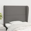 vidaXL T&ecirc;te de lit avec oreilles Gris fonc&eacute; 83x23x118/128 cm Tissu