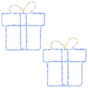 vidaXL Silhouettes lumineuses de No&euml;l pour fen&ecirc;tre LOVIISA 2 pc