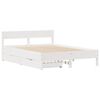 vidaXL Cadre de lit sans matelas blanc 120x190 cm bois de pin massif