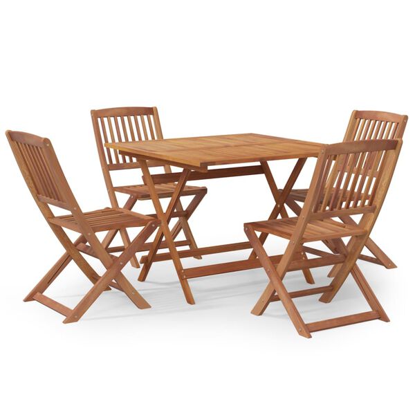 vidaXL Ensemble &agrave; manger de jardin 5 pcs Bois d'acacia solide