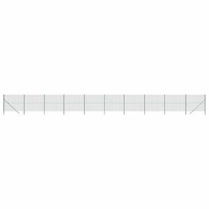vidaXL Cl&ocirc;ture en treillis m&eacute;tallique vert 2x25 m acier galvanis&eacute;