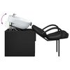 vidaXL Fauteuil de shampooing Noir et Blanc 63 x 141 x 92 cm PVC